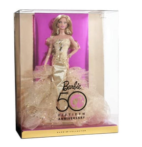 50th Anniversary Barbie Doll 2008 Gold Gown Mattel Robert Best Design