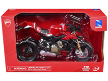 1:12 Ducati Supernaked V4S 2016 Red New Ray Model Motorbike