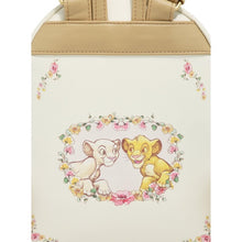 Lion King (1994) - Simba & Nala Floral 10" Faux Leather Mini Backpack