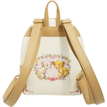 Lion King (1994) - Simba & Nala Floral 10" Faux Leather Mini Backpack
