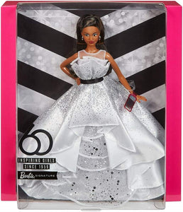 Barbie Signature 60th Anniversary Doll 2018 SOUTH AFRICAN Black & White DIAMOND