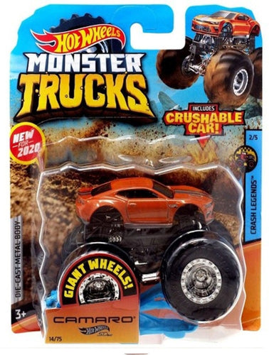 Hot Wheels Monster Trucks 1:64 Scale Camaro ~ Burnt Orange