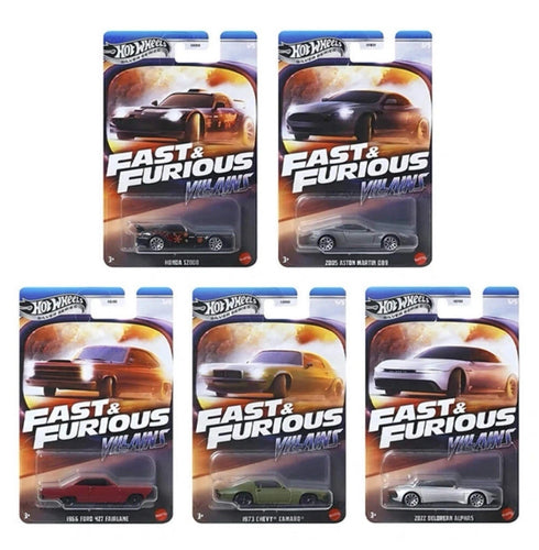 HOT WHEELS SILVER SERIES~ FAST AND FURIOUS VILLAINS~ SET OF 5