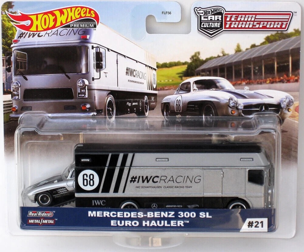 HOT WHEELS TEAM TRANSPORT MERCEDES-BENZ 300 SL EURO HAULER