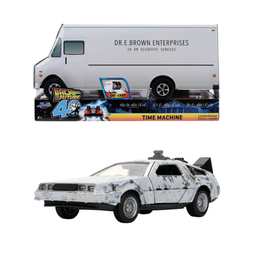 Back to the Future - Delorean (Frosted) 1:32 Scale Vehicle with Truck Box (SDCC Exclusive)