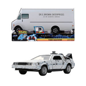 Back to the Future - Delorean (Frosted) 1:32 Scale Vehicle with Truck Box (SDCC Exclusive)