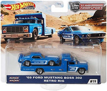 Hot Wheels Team Transport  -'69 Ford Mustang Boss 302 Retro Rig - Real Riders