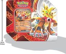 POKÉMON TCG Paradox Destinies Gouging Fire ex Tin In Stock