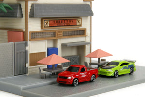 Fast & Furious - Toretto's Cafe NanoScene with 2 Vehicles