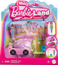Barbie Land Mini Doll & Vehicle Set Convertible Car HYF42