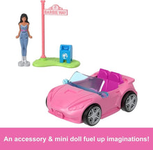 Barbie Land Mini Doll & Vehicle Set Convertible Car HYF42