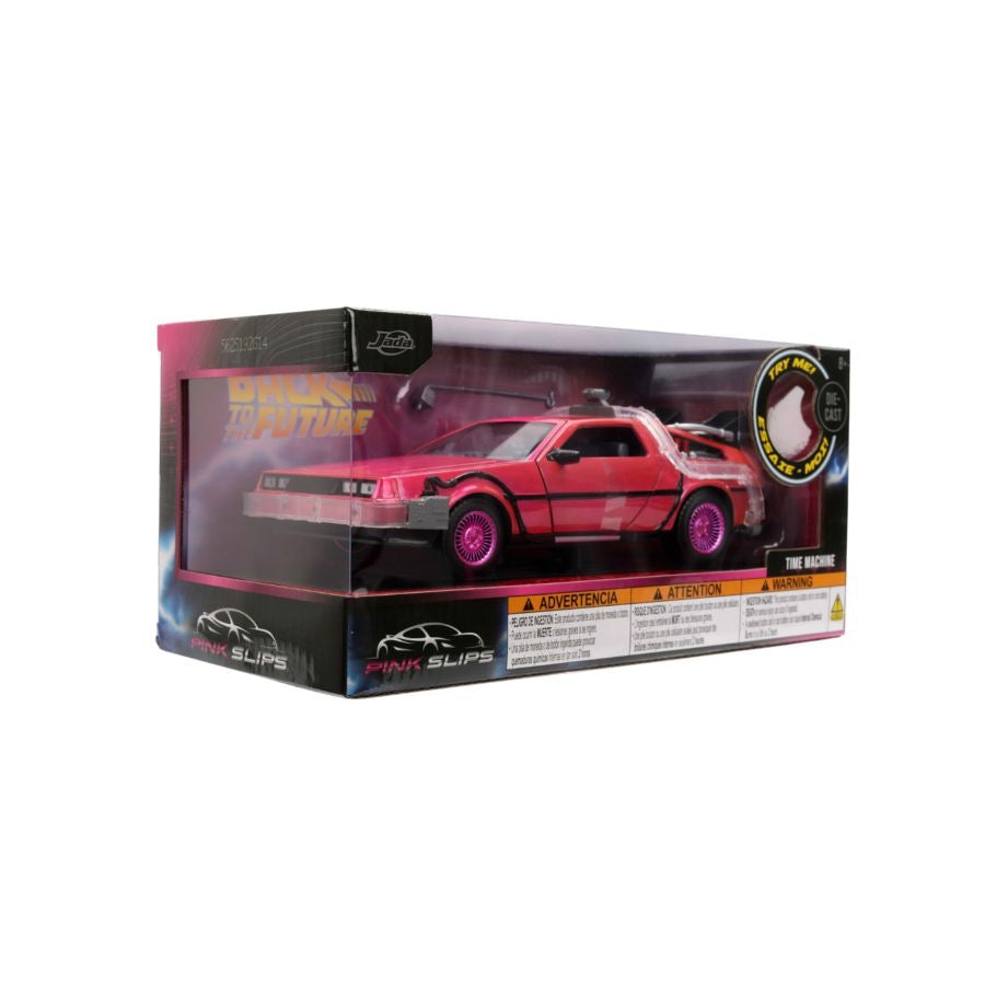 Back to the Future ~ Delorean (Pink) 1:24 Scale Diecast Vehicle Lights Up