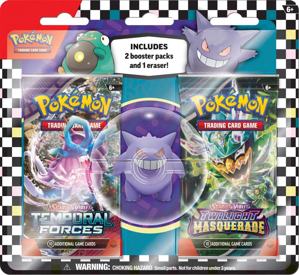 POKÉMON TCG Eraser Blister 2024 GENGAR & BELLIBOLT