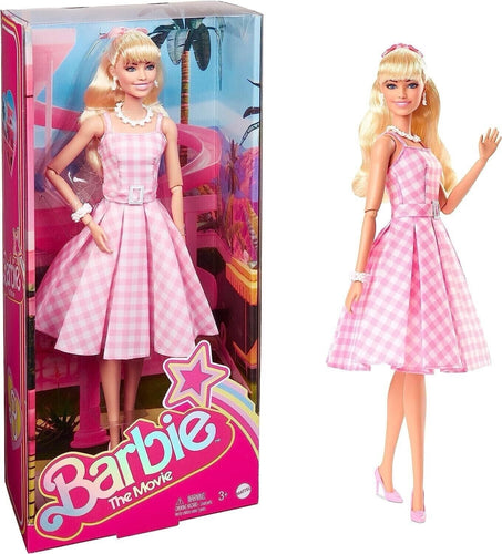 Barbie The Movie Margot Robbie in Pink Gingham Dress