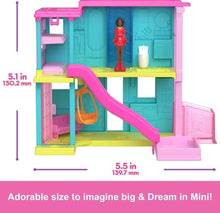 Barbie Mini BarbieLand ~ Dream Playset Bathroom with slide Set HYF46  with 4cm Barbie Doll