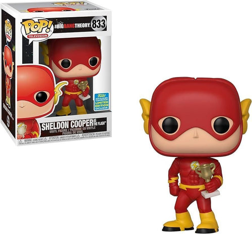 Sheldon Cooper as Flash THE BIG BANG THEORY Funko Pop! Vinyl! 833 SDCC 2019 + Protector