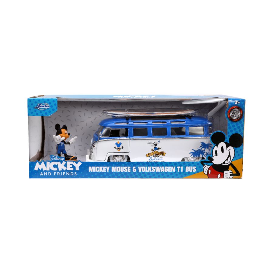 Disney - 1962 Volkswagen Bus 1:24 Scale with Mickey Figure*