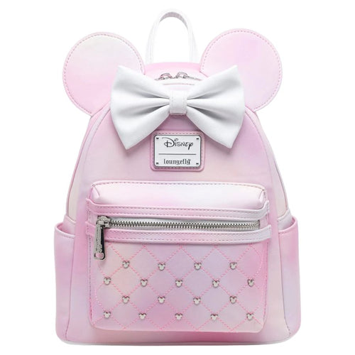 Disney - Minnie Quilted Pastel Sakura US Exclusive Mini Backpack LOUNGEFLY