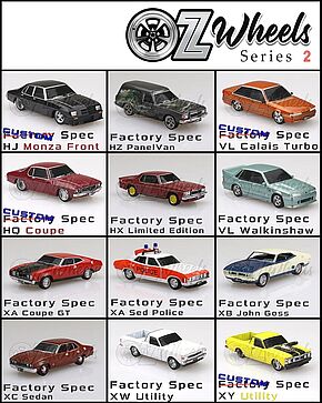 OZ WHEELS - HOLDEN & FORD FACTORY SPEC 12 CAR SET + Chase