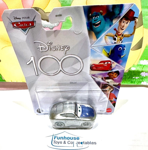 Disney Pixar Cars Disney 100 Silver Sally with Blue Bonnet