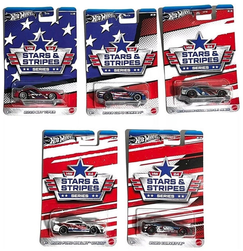 Hot Wheels 2024 Stars & Stripes Series Set of 5