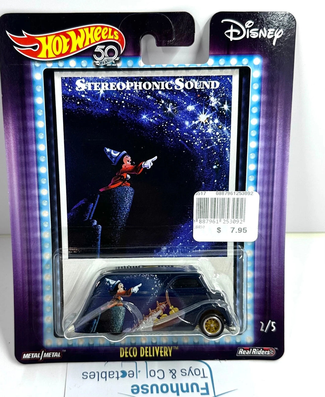 *Hot Wheels 50th Disney Stereophonic Sound - Mickey Fantasia - Deco Delivery Mint