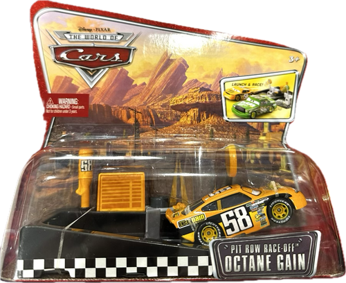 Disney Pixar Cars - The World of Cars Pit Row Race-Off OCTANE GAIN LAUNCHER SET