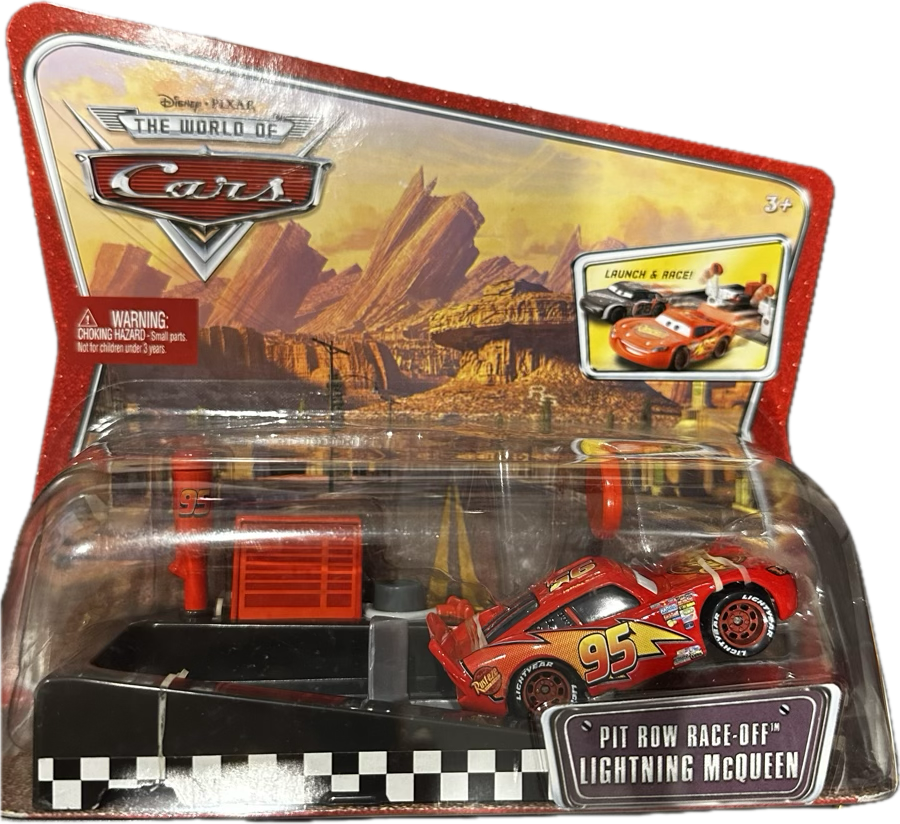 Disney Pixar Cars - Pit Row Race-Off LIGHTNING McQUEEN #95 LAUNCHER