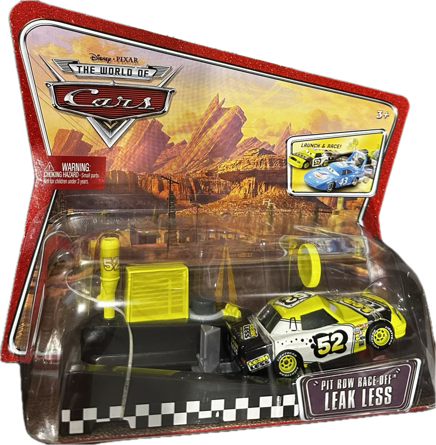 Disney Pixar Cars - The World of Cars Pit Row Race-Off LEAK LESS LAUNCHER SET