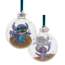 DISNEY 100 CHRISTMAS GLASS BAUBLE STITCH