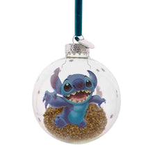 DISNEY 100 CHRISTMAS GLASS BAUBLE STITCH