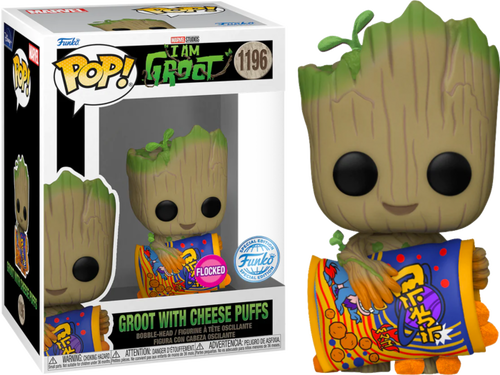 I Am Groot (2022) - Groot with Cheese Puffs Flocked Pop Vinyl! 1196