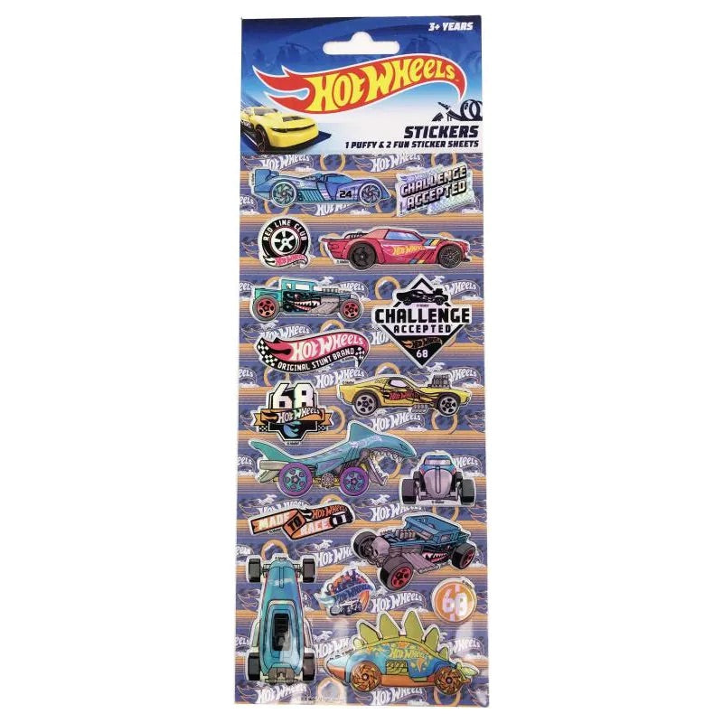 Hot Wheels - Stickers 3 Pack Puffy