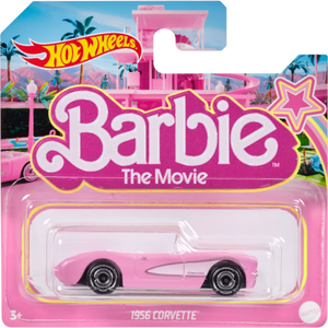 Barbie (2023) - Barbie's 1956 Corvette Hot Wheels 1/64th Scale Die-Cast LONG CARD