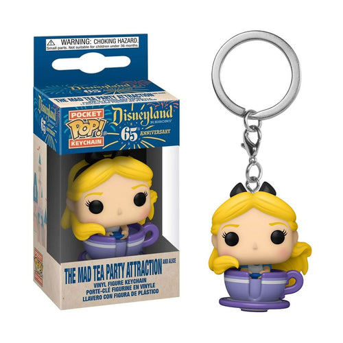 Funko Pocket Pop Keychain The Mad Tea Party Attraction and Alice Vinyl