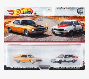 Hot Wheels Premium 2-Pack '73 Holden Monaro GTS & '77 Holden Torana A9X Diecast **