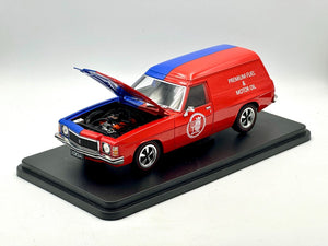 Holden HJ Neptune Fuel & Motor Oil Panel Van Two Tone Blue & Red 1:24 Scale