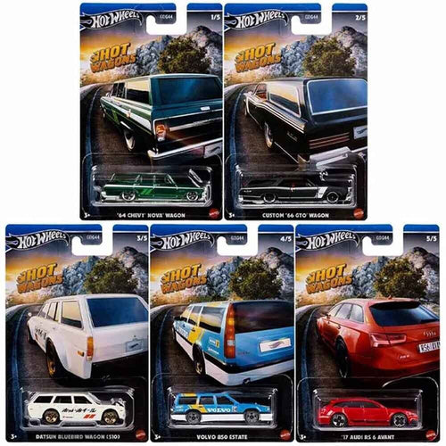 Hot Wheels Hot Wagons Set of 5 DATSUN WAGON **