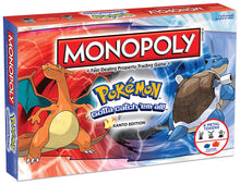 Monopoly Pokemon Edition with 6 Metal Tokens - KANTO EDITION