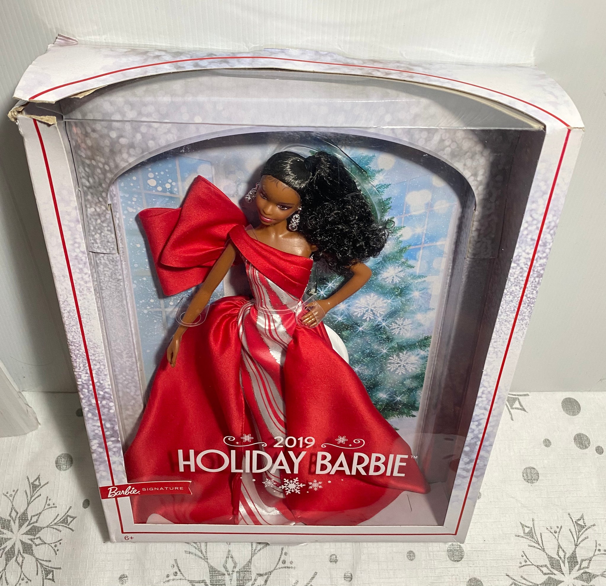 Holiday Barbie African American Signature Doll 2019 DAMAGED BOX
