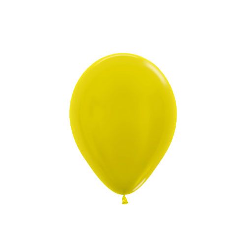 Sempertex Latex 12cm Metallic Yellow Balloon