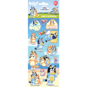 *Bluey Stickers 3 Pack - Puffy