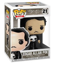 Icons Edgar Allen Poe with Skull Glow US Exclusive Pop Vinyl! 21