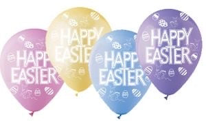 Easter Multi coloured Latex Balloons