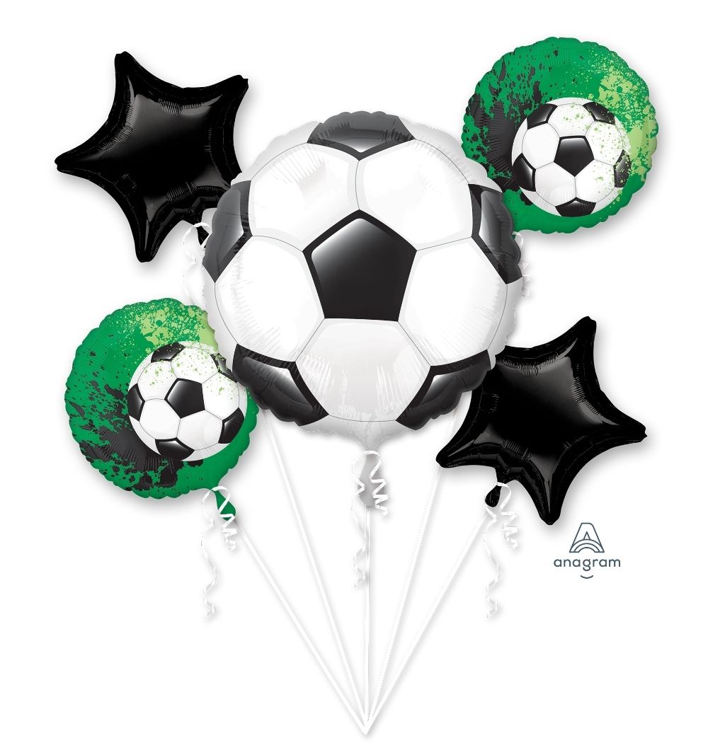 Bouquet Soccer Ball Foil Balloons