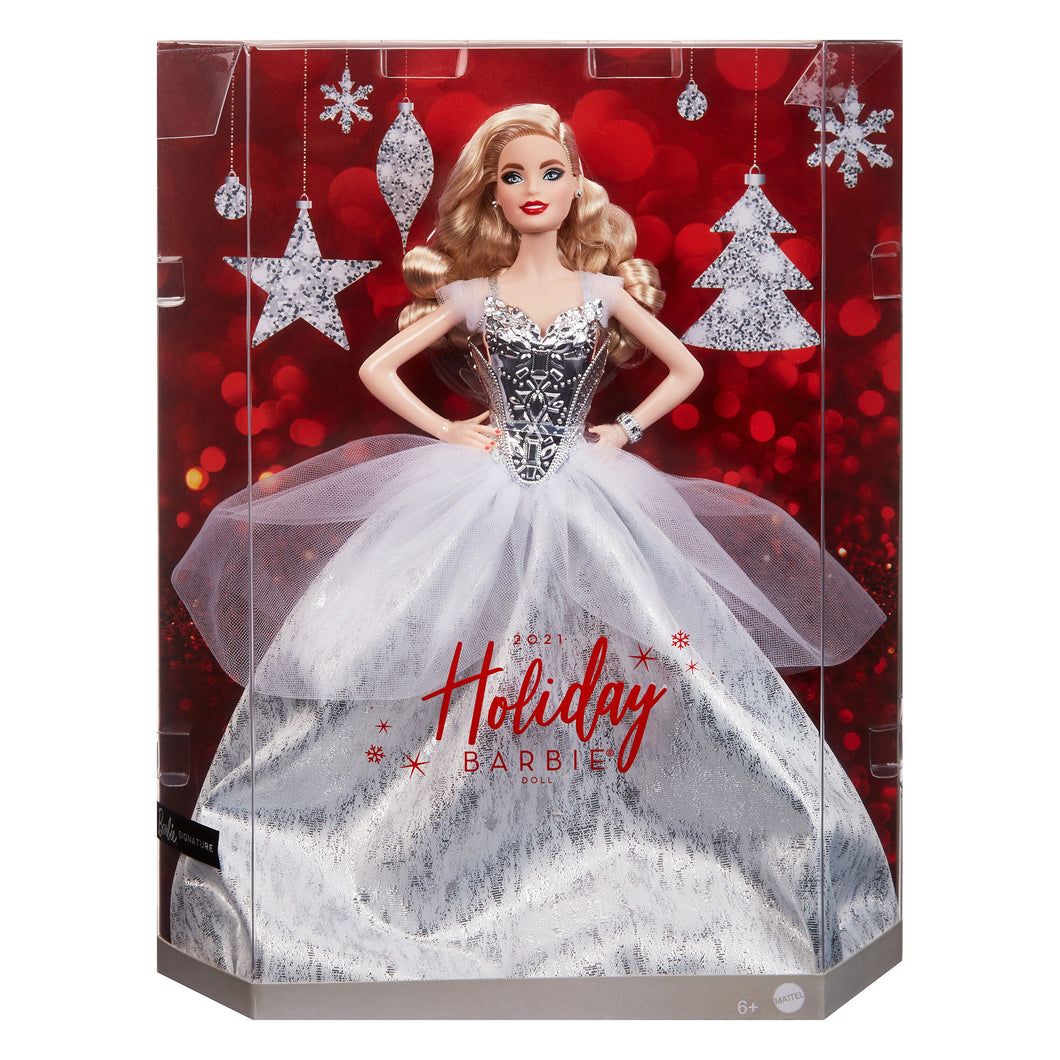 Barbie - 2021 Holiday Barbie Doll ~ BLONDE HAIR