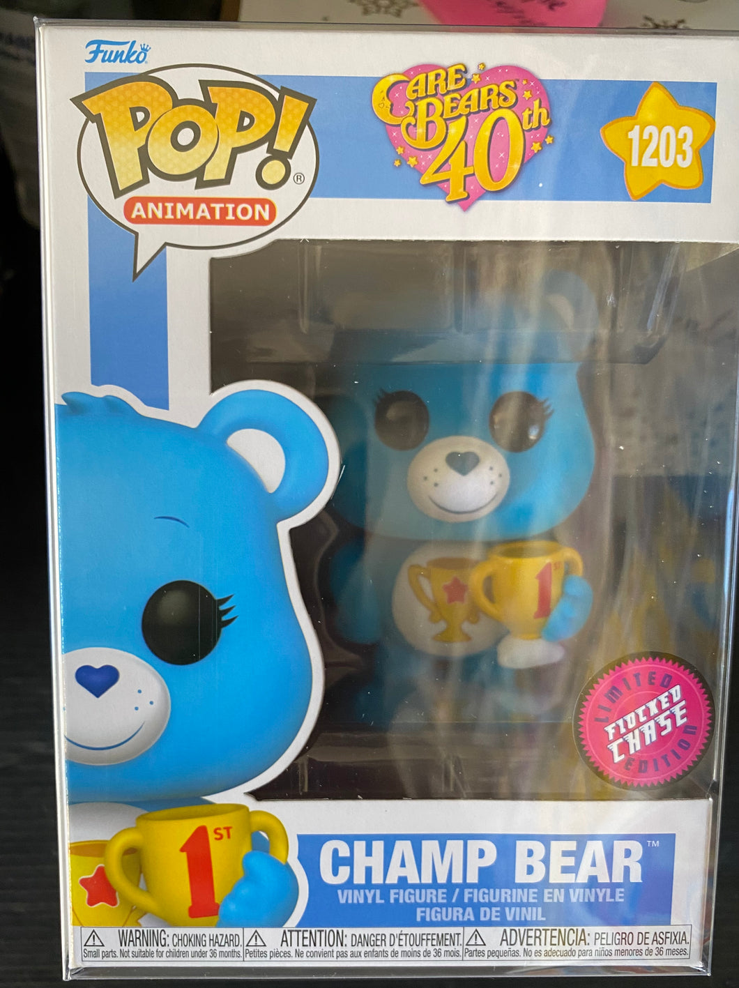 CARE BEARS CHAMP BEAR CHASE FUNKO POP VINYL # 1203 BRAND NEW