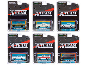 The A-Team" (1983-1987) TV Series Set of 6 pieces "Hollywood Special Edition" 1/64 Diecast Model Cars by Greenlight