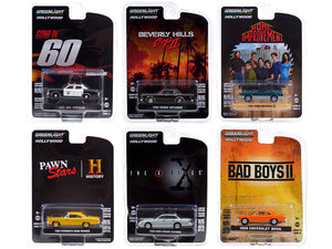 Hollywood Series" Set of 6 pieces Release 31 1/64 Diecast Model Cars by Greenlight