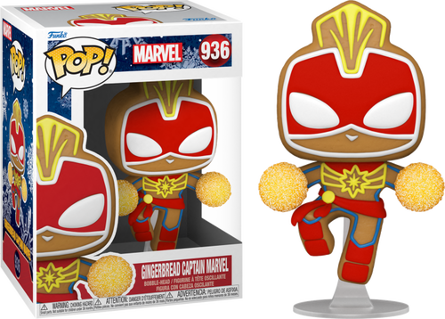 Marvel: Holiday - Captain Marvel Gingerbread Man Pop Vinyl! 936
